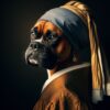 Poster Un Portrait Aventureux ou fun de Votre Compagnon en habits