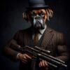 Poster Un Portrait Aventureux ou fun de Votre Compagnon en habits